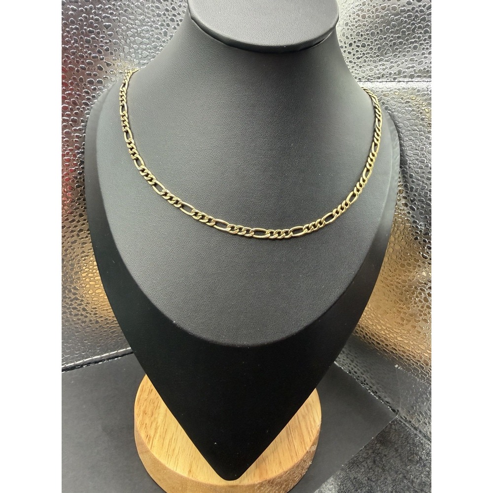 Vintage Gold Sterling Silver Figaro 4 mm Chain 5.7 Grams 925 J28